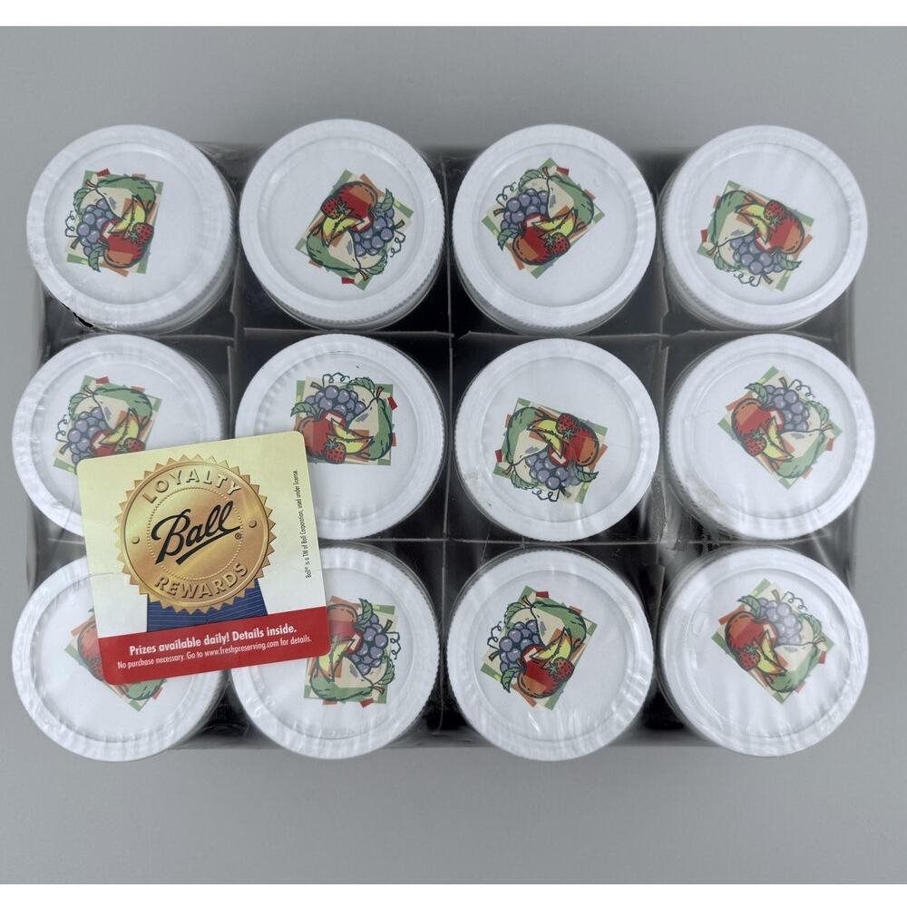 Vintage Kerr Quilted Crystal Jam Jelly Jars 12 Pack 8oz Glass Canning USA Lids